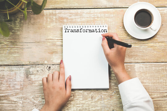 transformation business concept with progress bar