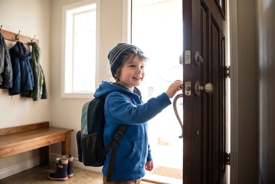 Child Learning Independence Skills At Home