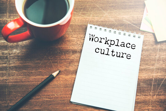 Workplace culture text on paper