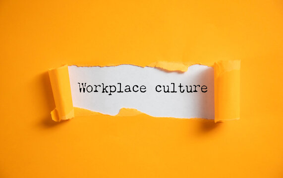 Workplace culture text on paper
