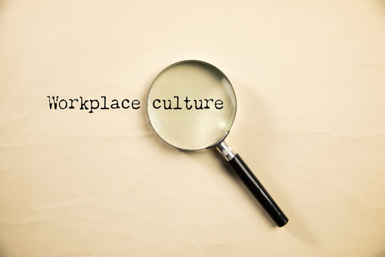 Workplace culture text on paper