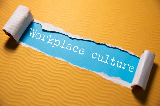 Workplace culture text on paper