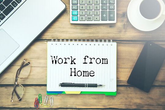 Work from Home text on paper