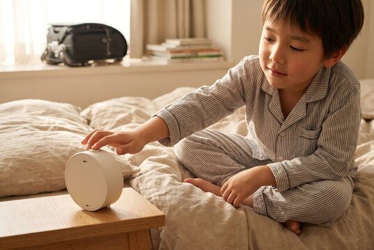 Child Organizing Bedroom And Putting Away Personal Items