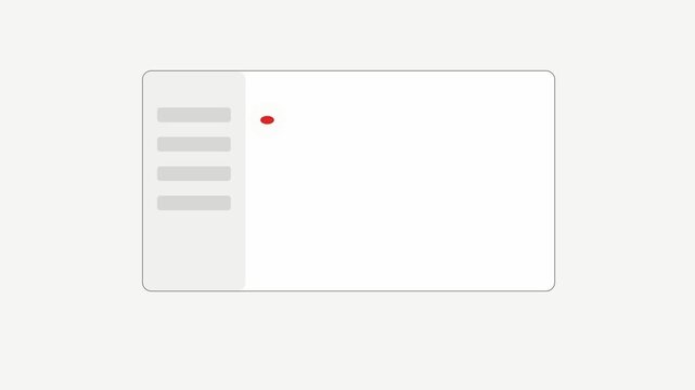 Minimalist Abstract UI Window Animation on White Background