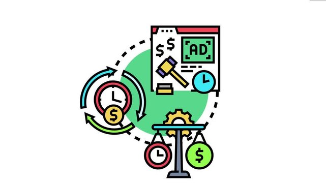 Concept the intricate mechanism of digital advertising auctions, balancing time and cost with real time bidding strategies, ensuring optimal ad placement and campaign activation