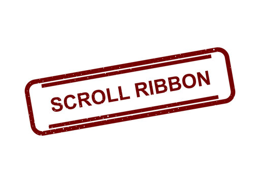 Red vintage scroll ribbon stamp with text illustration