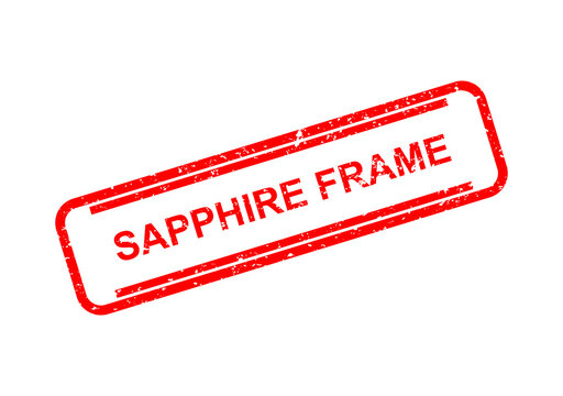 Red vintage style sapphire frame stamp illustration