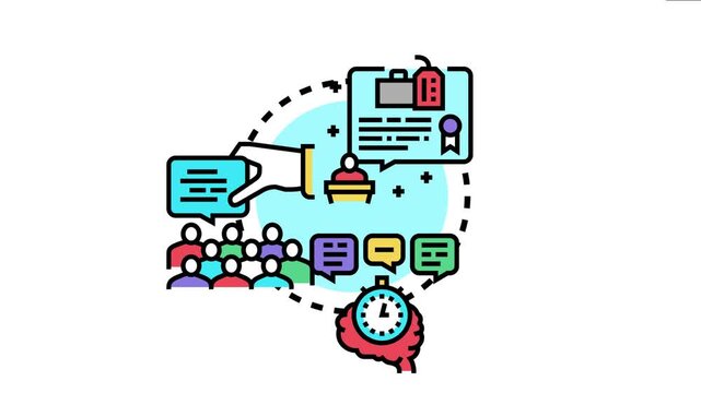 Audience feedback forums featuring people providing opinions and ideas, collecting customer reviews and survey results, and discussing business strategies for product improvement