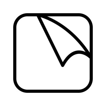 Page Curls Icon Vector Symbol Design Illustration