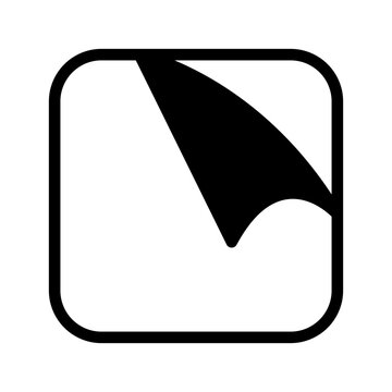 Page Curls Icon Vector Symbol Design Illustration
