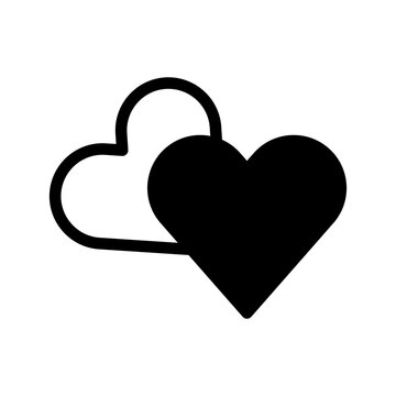 Hearts Icon Vector Symbol Design Illustration