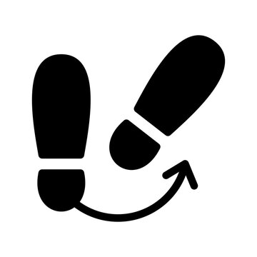 Dance Steps Icon Vector Symbol Design Illustration