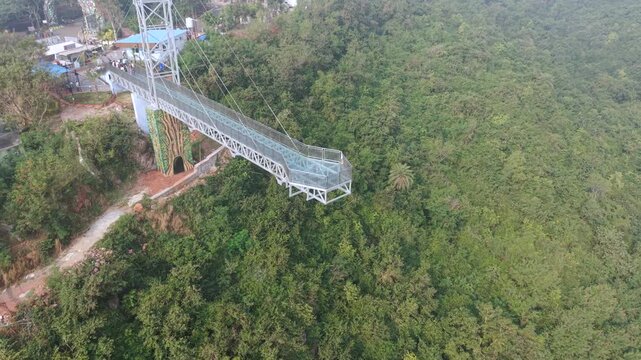 Aerial View of Kailasagiri Glass Skywalk in Visakhapatnam