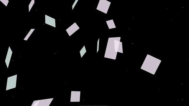 Falling Blocks Abstract Geometry Assembly