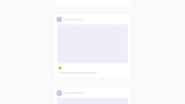 Minimalist Social Media Feed Animation With UI Placeholders