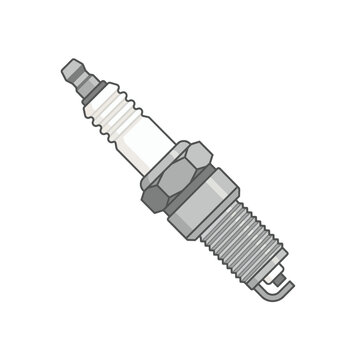 Illustration of an Internal Combustion Engine Spark Plug for Automotive Vehicle Maintenance