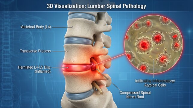 3D Visualization of Herniated Lumbar Disc and Spinal Pathology
