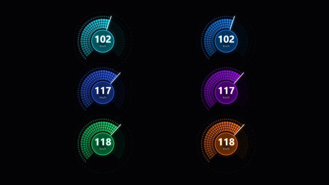Futuristic digital dashboard animation with real-time data visualization and high-tech analytics interface