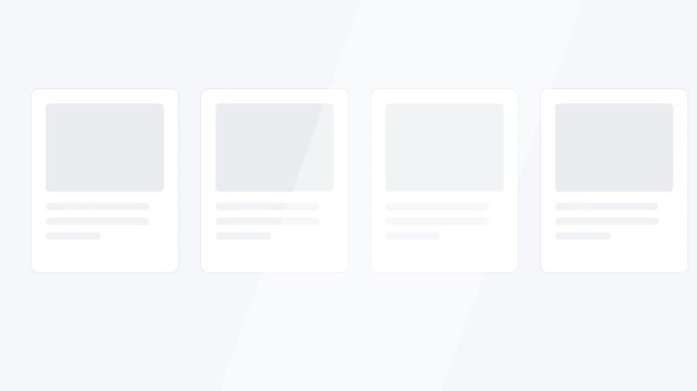 Animated Minimalist UI Card Interface Wireframe Motion Graphic