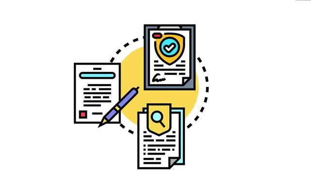 Authorization agreement concept the process of document signing. Legal contract approval. And secure online transaction processing with verified consent