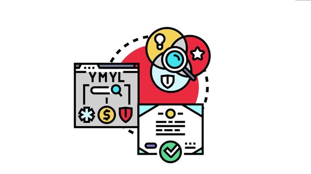 Authorized accreditation concept the process of expert evaluating online ymyl content, ensuring trust, quality, and authority through a rigorous assessment mechanism