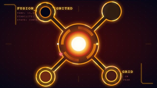 Nodes network animation technology in digital glow connectivity of futuristic visual data infrastructure science