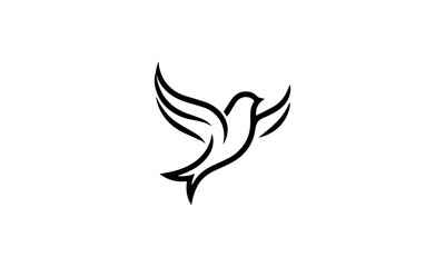 Obraz premium Elegant Bird Silhouette Vector Illustration