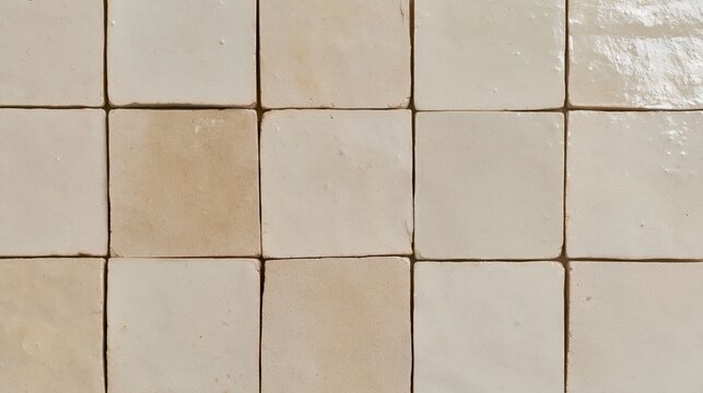 Ivory Handmade Zellige Tile Texture