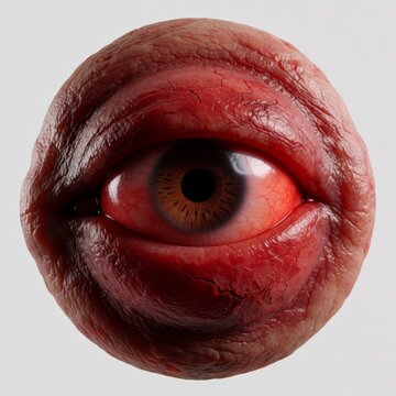 close up of red eye