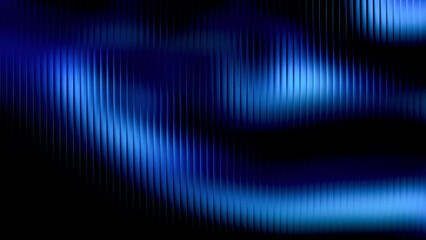 Fototapeta premium Abstract blue light waves flowing across a textured dark background with subtle vertical lines creating a modern digital concept