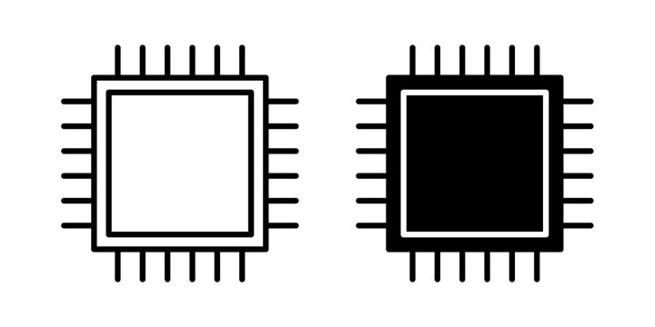 Semiconductor icon vector logo collection