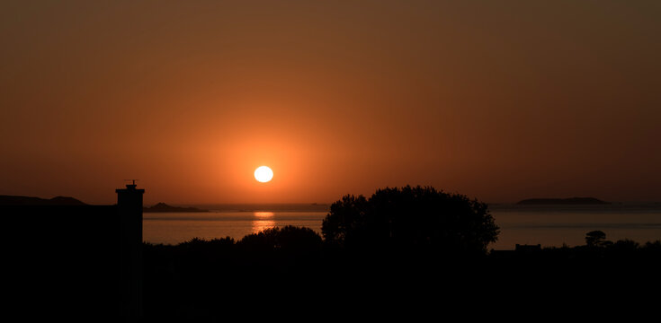 Joli coucher du soleil en Bretagne