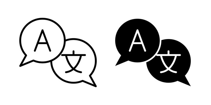 Language icon for infographic projects