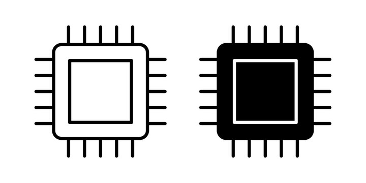 CPU icon for infographic projects