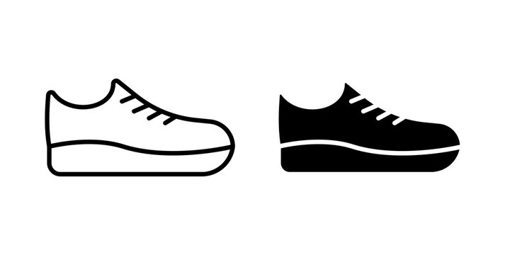 Running shoes icon for infographic projects