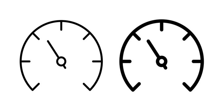 Speedometer icon for infographic projects
