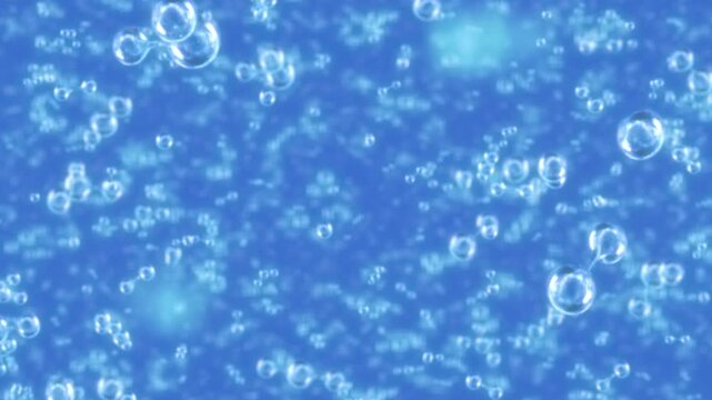 Molecules zoom in. This 3D animation zooming into molecules can also be used in reverse if you need to zoom out.