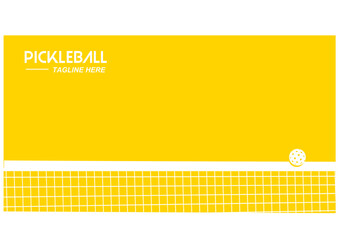 Fototapeta premium Great simple yellow pickleball background design for any media