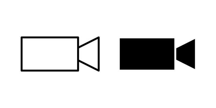 Video call icon outline symbols series