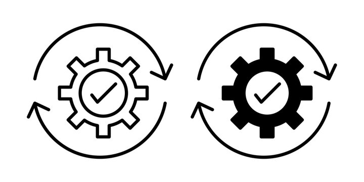 Implementation icon outline symbols series