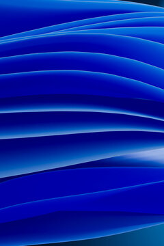 Abstract blue fluid layers create a modern geometric background