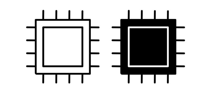 Semiconductor icon outline symbols series