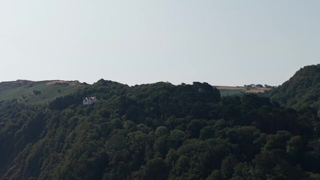 Large Coastal Mountain on Exmoor near Lynmouth in North Devon, UK.