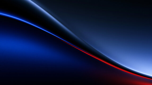 Abstract Futuristic Wave Background with Glowing Blue and Red Light