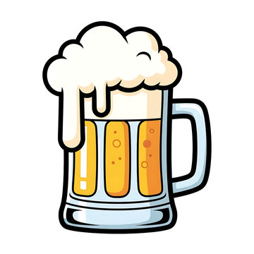 Oktoberfest Greeting Card Illustration with Frothy Beer Mug Icon