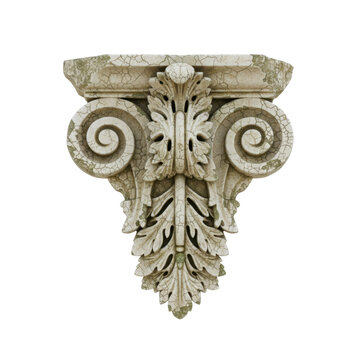 Ornate Decorative Architectural Wall Corbel with Vintage Crackle Texture