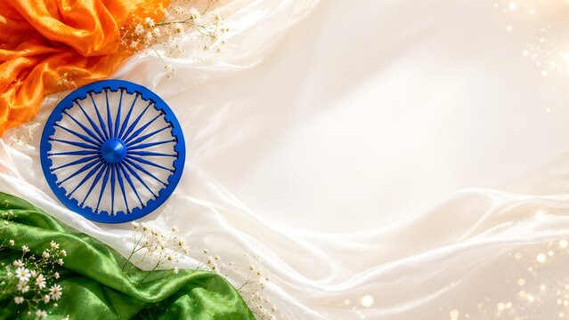 Happy Indian Independence Day and Republic Day celebration featuring the national tricolour flag, Ashoka Chakra, patriotic spirit, freedom, democracy, unity, heritage, pride, and cultural traditions.