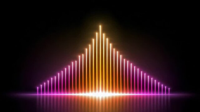 Electric Pink Neon Strips Rising Abstract Background Loop
