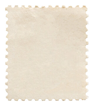 Blank postage stamp isolated on white background